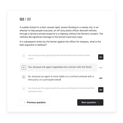 Quiz-grading style