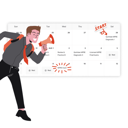 MPRE comprehensive schedule